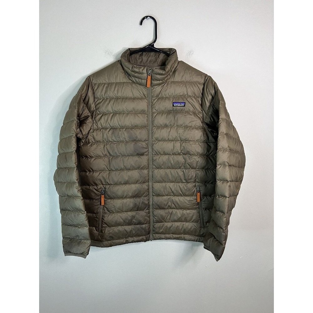 Patagonia Boys Down Sweater Puffer Jacket XXL 16-18 Brown